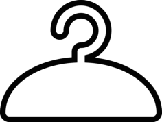 Closet Hanger Silhouette Svg Vector, Free Vectors File